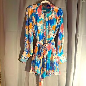 Tropical Floral Summer FATE Mini Dress! Women’s Size M